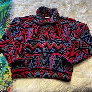 Sergio Tacchini Vintage fleece made in Italy textured sweater